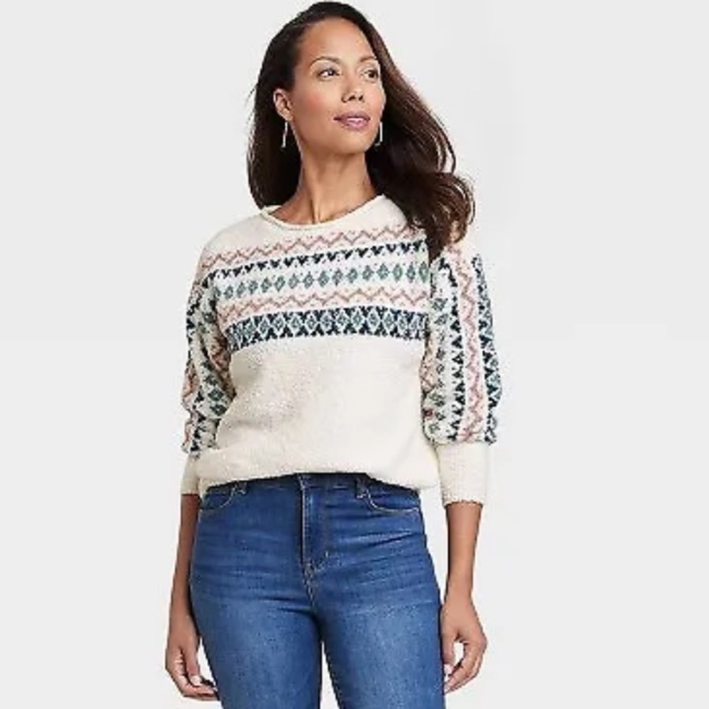 Women's Fair Isle Sweater - Knox Rose
Cream new